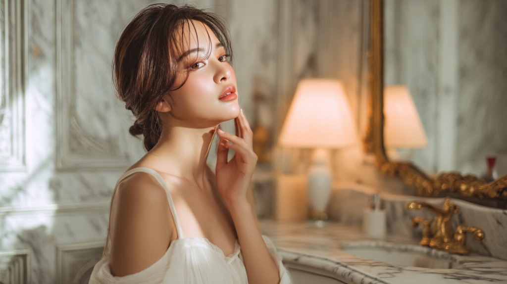 美顔器を使う女性のイメージ画像