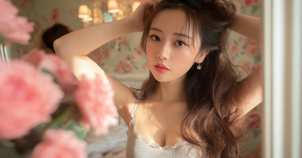 きれいな肌の女性