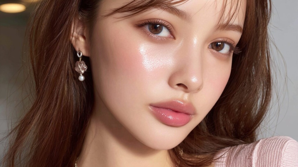 肌の奇麗な韓国人風女性