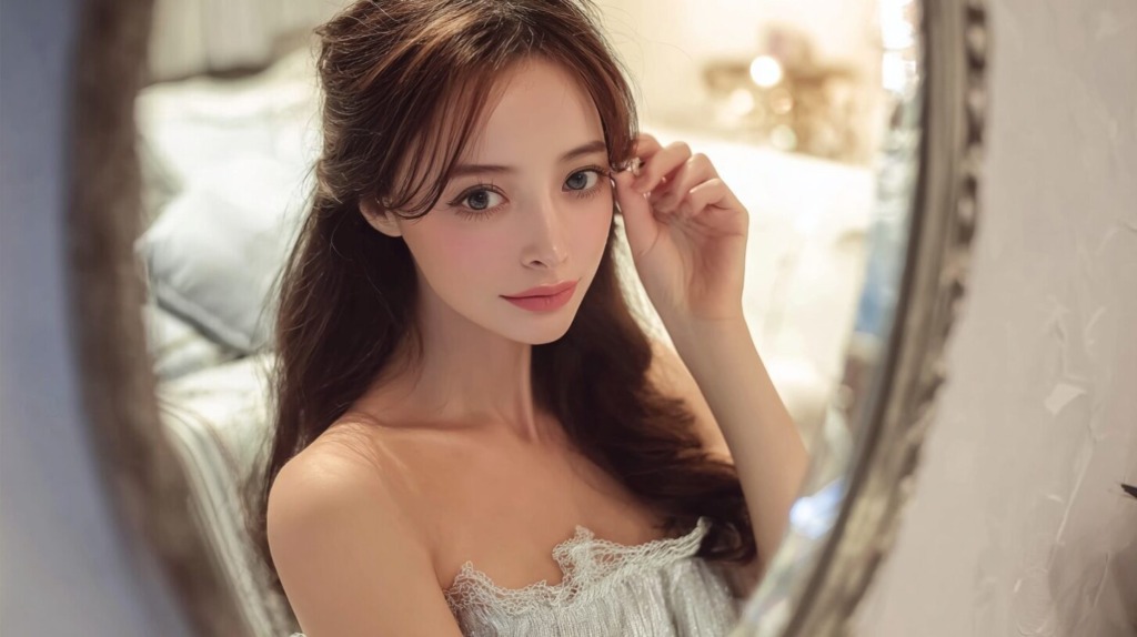 目元がかわいらしい女性の画像