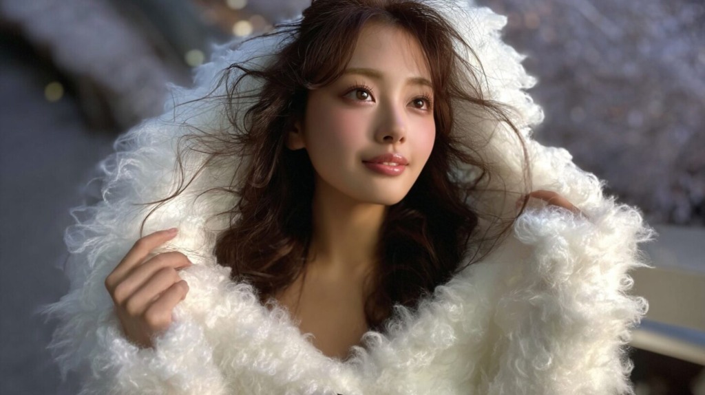 秋冬の肌がきれいな女性のイメージ画像