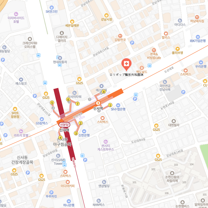 ロリポップ美容外科医院の地図