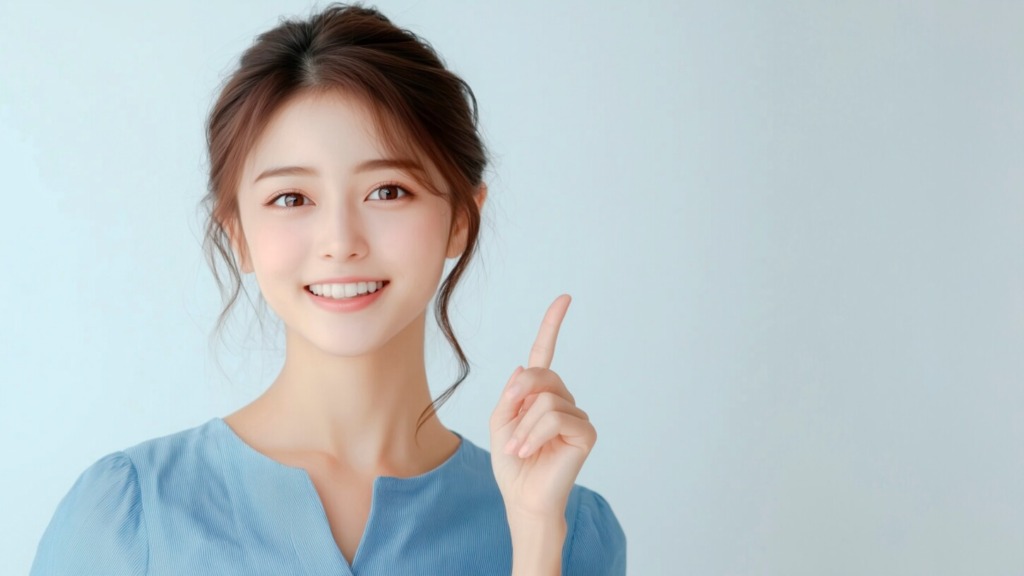 知っておきたいポイントを知らせる女性