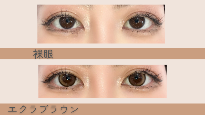 ミフェのカラコン「エクラブラウン」