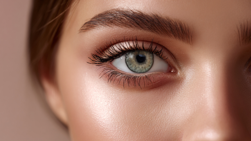 目元にフォーカスした女性の画像