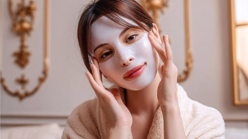 ルルルンマスクを使う女性のイメージ