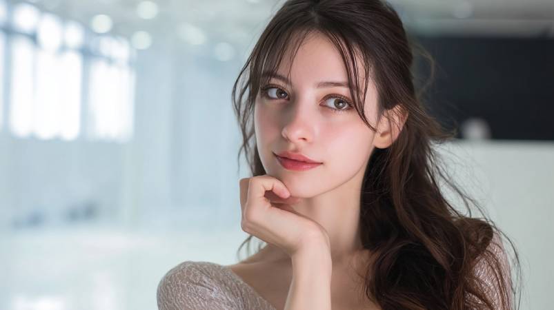 肌がきれいな女性