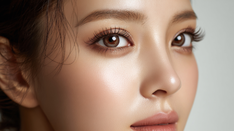 目元にフォーカスした女性の画像