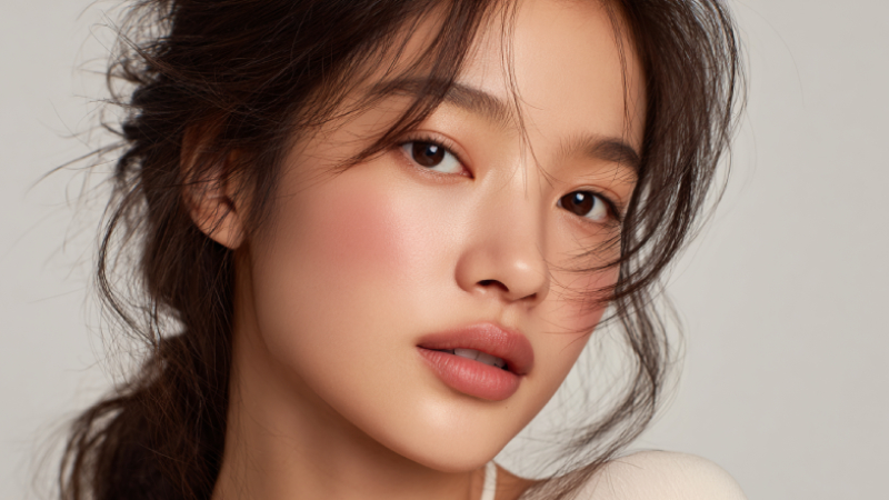 チークが主役の女性の画像