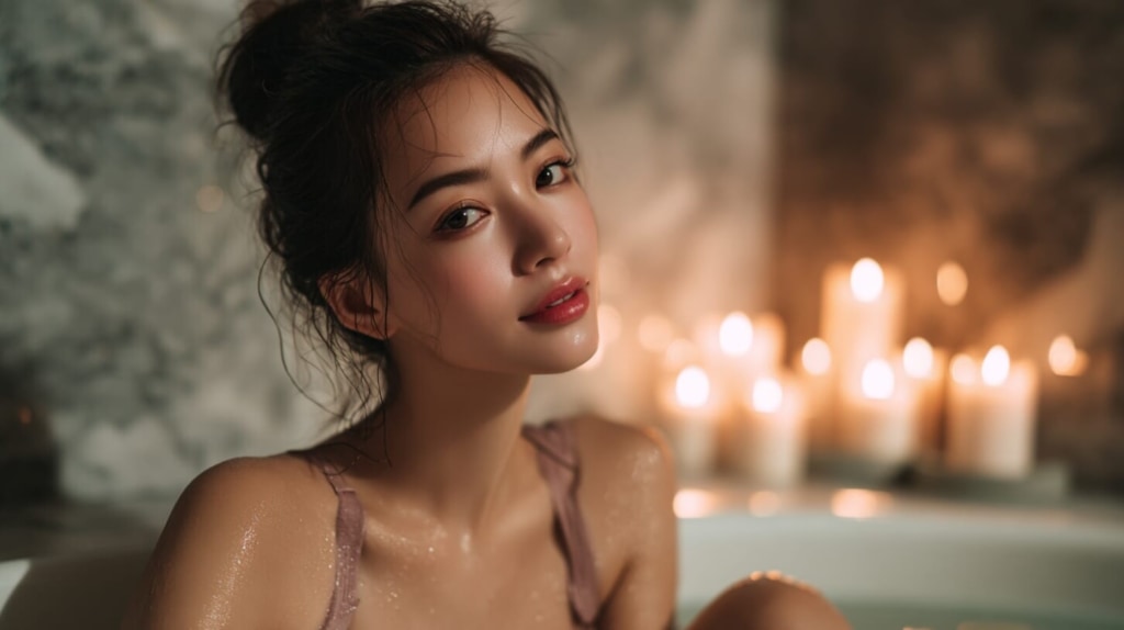 入浴している女性のイメージ画像