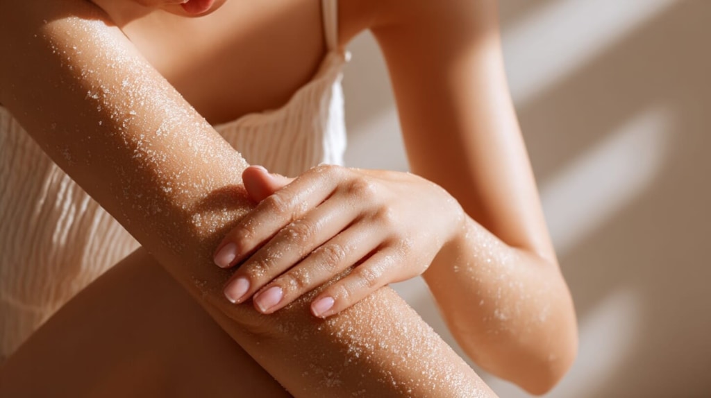 ボディスクラブを使う女性のイメージ画像