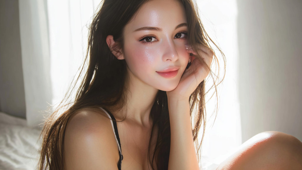 肌が潤っている女性のイメージ画像