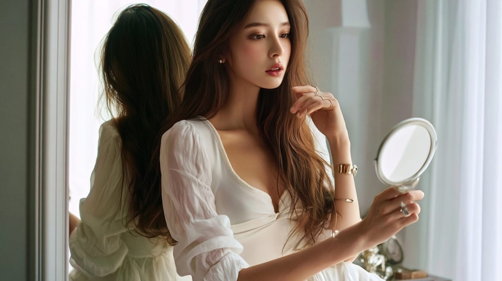 毛穴が気になる女性のイメージ画像